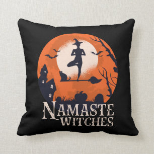 Funny Halloween Yoga Lover Namaste Witches Kussen