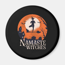 Funny Halloween Yoga Lover Namaste Witches