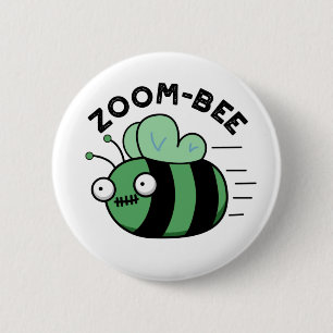 Funny Halloween Zombie Bee Pun Ronde Button 5,7 Cm