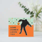 Funny Halloween Zombie Briefkaart (Staand voorkant)