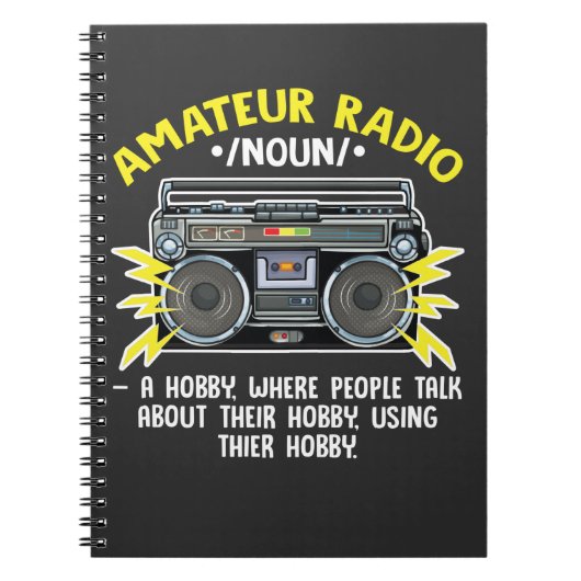 Funny Ham Radio Operator Amateur Radio Definition Notitieboek (Voorkant)