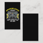 Funny Ham Radio Operator Amateur Radio Definition Visitekaartje (Voorkant / Achterkant)