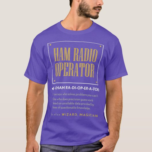Funny Ham Radio Operator Definitie T-shirt (Voorkant)