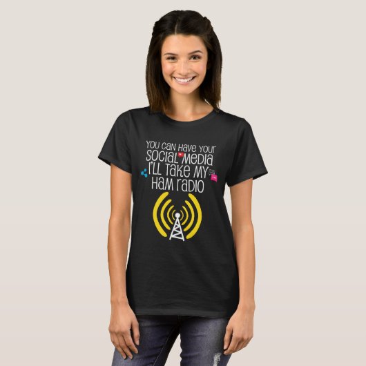 Funny Ham Radio Operator T-shirt CB Radio Amateur (Voorkant volledig)