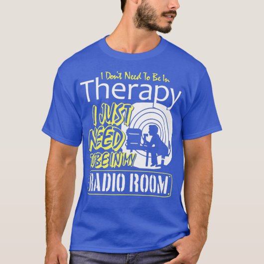 Funny Ham Radio Shirt Therapy Shortwave Amateur (Voorkant)