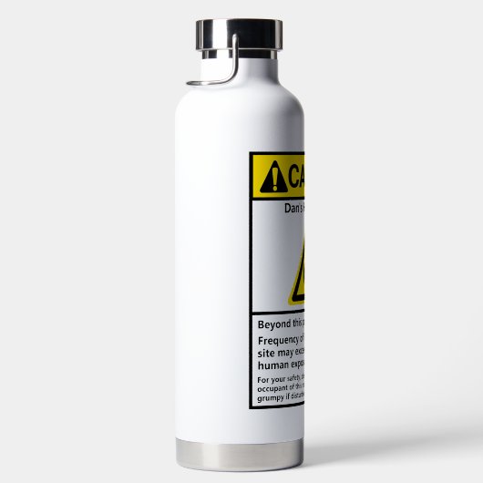 Funny Ham Shack Caution Radio Operator Waterfles (Rechts)