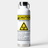 Funny Ham Shack Caution Radio Operator Waterfles (Voorkant)