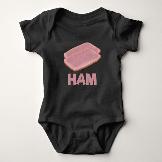 Funny Ham Slice Butcher Meat Lover Romper (Voorkant)