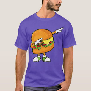 Funny Hamburger Art Mannen Vrouwen Cheeseburger Bu T-shirt