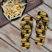 Funny Hamburger Bun BBQ Fast Food Teenslippers