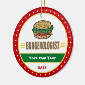 Funny Hamburger Cheeseburger Keramisch Ornament (Links)