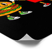 Funny Hamburger French Fries Combo Snacks Fast Foo Poster (Hoek)