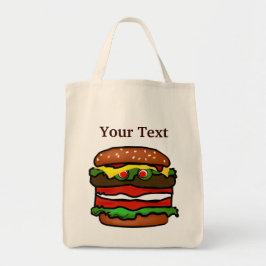 Funny Hamburger Grocery Canvas tas