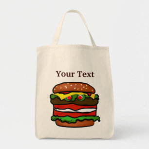 Funny Hamburger Grocery Canvas tas