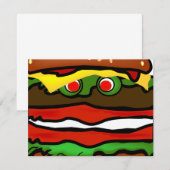 Funny Hamburger Invitation Kaart (Voorkant / Achterkant)