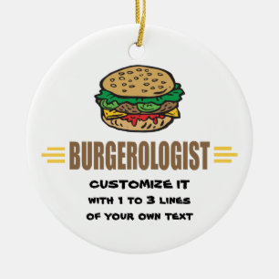 Funny Hamburger Keramisch Ornament