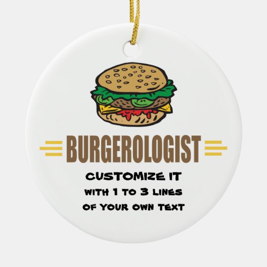 Funny Hamburger Keramisch Ornament (Voorkant)