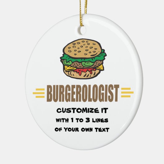 Funny Hamburger Keramisch Ornament (Links)