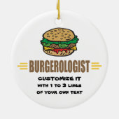 Funny Hamburger Keramisch Ornament (Achterkant)