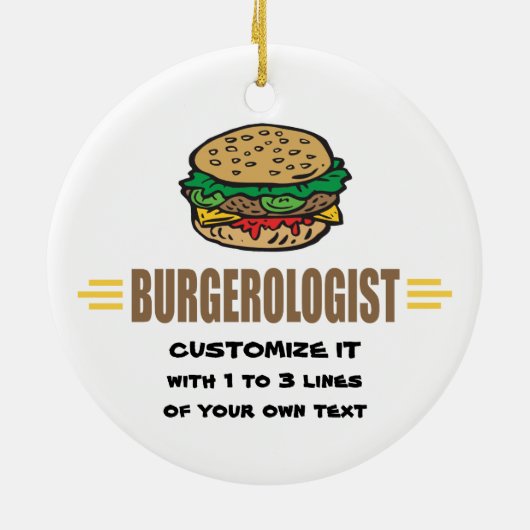Funny Hamburger Keramisch Ornament (Achterkant)
