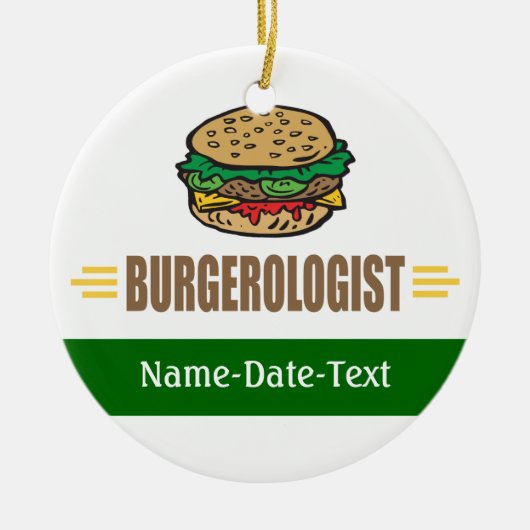 Funny Hamburger Keramisch Ornament (Voorkant)