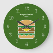 Funny Hamburger Kitchen Design Grote Klok (Voorkant)