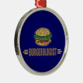 Funny Hamburger Metalen Ornament (Rechts)
