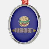 Funny Hamburger Metalen Ornament (Links)