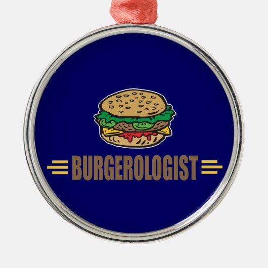 Funny Hamburger Metalen Ornament (Voorkant)