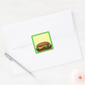 Funny Hamburger Picnic Name Tag Sticker (Envelop)