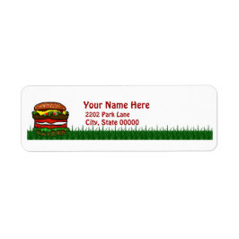 Funny Hamburger Picnic Return Label