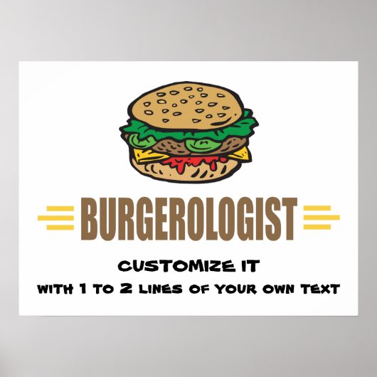 Funny Hamburger Poster (Voorkant)