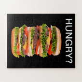Funny Hamburger Theme Grote Stukken Puzzle Legpuzzel (Horizontaal)