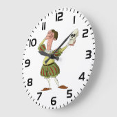 Funny Hamlet Shakespeare Actor Holding Skull Grote Klok (Hoek)