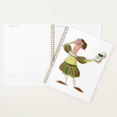Funny Hamlet Shakespeare Actor Holding Skull Planner (Display)