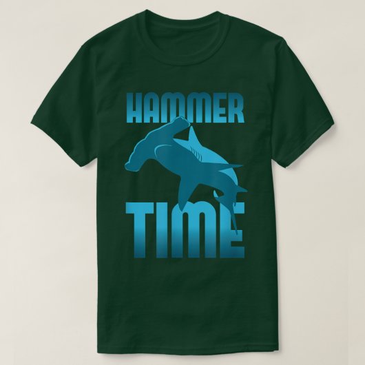 Funny, Hammer Time Hammerhead Shark T-shirt (Design voorkant)