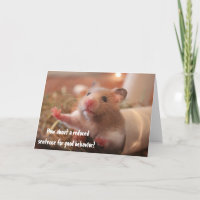 Funny Hamster in kooi Jail Good Behavig Greeting