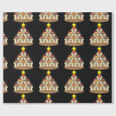 Funny Hamster-kerstboom Cadeaupapier (Vlak)