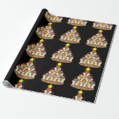 Funny Hamster-kerstboom Cadeaupapier (Uitgerold)