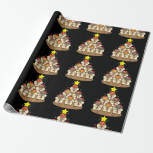 Funny Hamster-kerstboom Cadeaupapier
