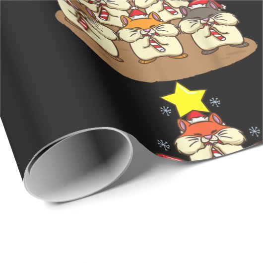 Funny Hamster-kerstboom Cadeaupapier (Rol Hoek)