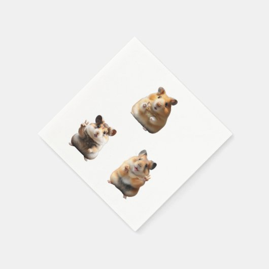 Funny Hamster Meme Peace Sign Servet (Hoek)