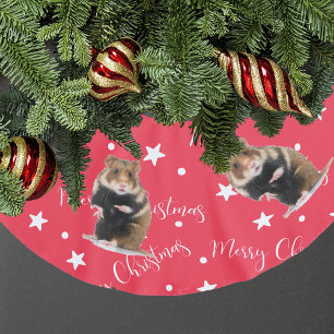 Funny Hamster Photo Red Kerstmis Kerstboom Rok