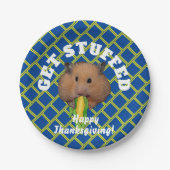 Funny Hamster Thanksgiving Papier Bord (Voorkant)