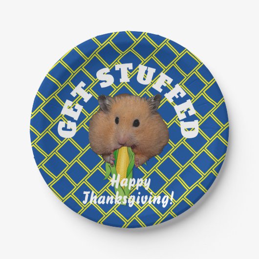 Funny Hamster Thanksgiving Papier Bord (Voorkant)