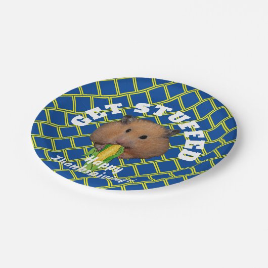 Funny Hamster Thanksgiving Papier Bord (Gekanteld)
