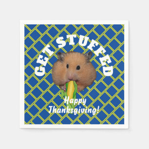Funny Hamster Thanksgiving Servet