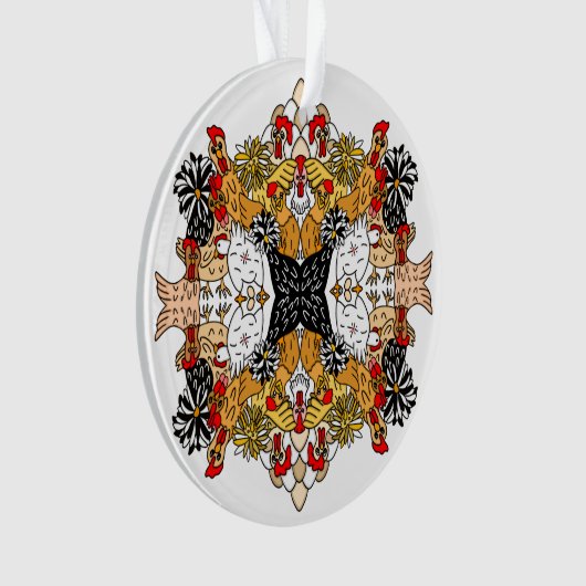 Funny Hand Drawn Kickens Ornament (voorkant)