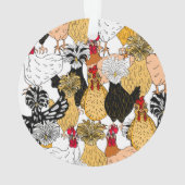 Funny Hand Drawn Kickens Ornament (achterkant)