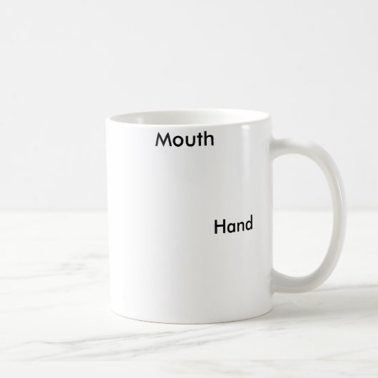 Funny hand- en mondmok koffiemok (Rechts)